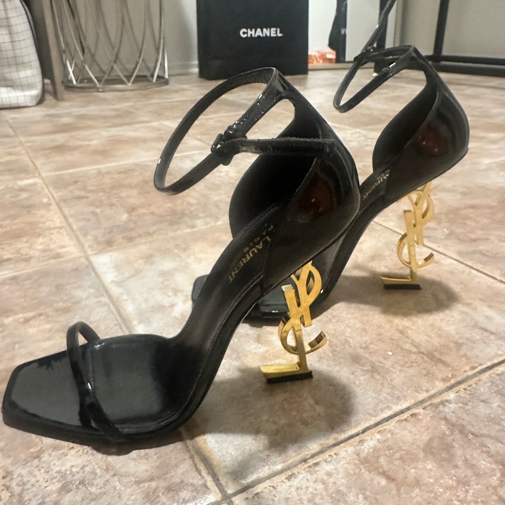 AUTHENTIC YSL Opyum Logo Heels
